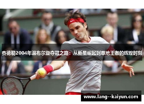 费德勒2004年温布尔登夺冠之路：从新星崛起到草地王者的辉煌时刻